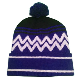 หมวกบีนนี่ถักไหมพรมคุณภาพสูงลายแจ็คการ์ดสำหรับฤดูหนาว พร้อมโลโก้สั่งทำ รุ่นใหม่ ขายดี ราคาถูก สำหรับผู้ใหญ่ - Product Image 2