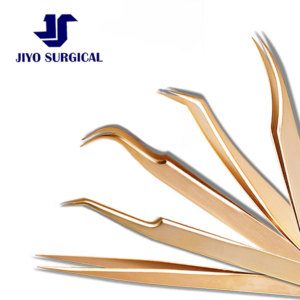 Pince à épiler en acier inoxydable de haute qualité Outil applicateur d'extension de cils de précision pour salon de beauté - Product Image 1