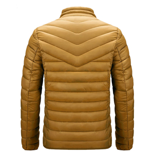 Customizable Men's Winter Canvas Stand Collar Quick Dry Breathable Windproof Outerwear Durable and Fashionable Puffer <b>Jacket</b> - Product Image 5