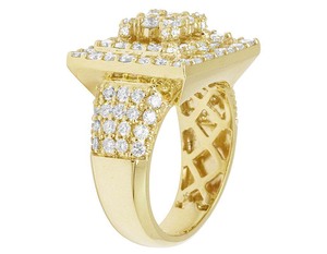 Anillo de moissanita estilo racimo para hombre Hip Hop VVS D Color Diamond en plata de ley 925 - Product Image 4