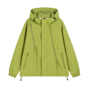 OEM diseño personalizado al aire libre chaquetas sueltas de color sólido cortavientos chaqueta de hombre - Product Image 1