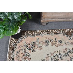 พรมขนสัตว์6.6ft สีเบจสีน้ำตาลคลาสสิกขนาด3.8 X แบบตุรกีดีไซน์แบบเย็บปะติดสำหรับทางเข้าห้องนั่งเล่นหรือห้องนอน - Product Image 5