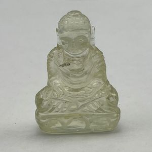 Buda de cristal del desierto libio Natural tallado raro LDG calavera tallada a mano calavera bellamente tallada calavera - Product Image 3