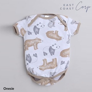 Mameluco de algodón para bebé recién nacido | Body de rayas y estampado de media manga - Product Image 2