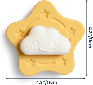 2026 nuevo juguete giratorio de succión de silicona para niños pequeños, juego giratorio sensorial de nubes y estrellas para bañeras de ventana, trona de viaje en avión - Product Image 2