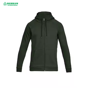 Sweat à capuche unisexe personnalisable, épais, thermique, zippé, en molleton/éponge française, respirant, séchage rapide, noir - Product Image 5