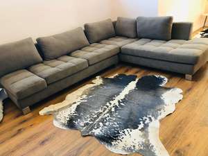 Cuero Vacuno ISONZ Natural Negro y Blanco, Grosor de 1.2-2.0mm, para Decoración de Interiores, Zapatos, Cinturones, Sofás y Muebles - Product Image 5