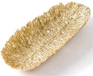 Cuenco alargado de latón dorado para el hogar, Hotel, restaurante, mesa y vajilla, cuenco para servir aperitivos de comida en forma de rectángulo de Color dorado - Product Image 3