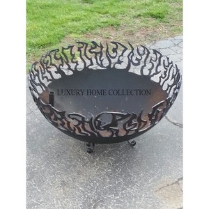 Oversized rectangular metal <b>fire</b> <b>pit</b> with sleek linear design and modern finishes enhancing contemporary outdoor landscapes - Product Image 5