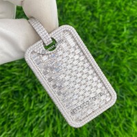 Pendentifs rectangulaires en argent sterling 925 plaqué rhodium personnalisés pour hommes, bijoux hip-hop, breloques, testeur de diamants, entièrement en moissanite