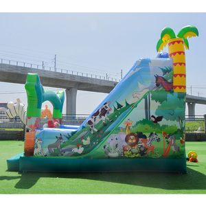 Ngoài trời trượt nước Inflatable động vật chủ đề màu xanh lá cây thương mại lớp lớn trượt nước cho trẻ em và người lớn - Product Image 4