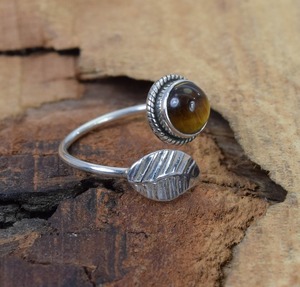 <b>Tiger</b> <b>Eye</b> Gemstone Ring <b>Jewelry</b> For Women Silver Boho Style <b>Jewelry</b> 925 Sterling Silver Trending Handmade Ring Gift For Her - Product Image 3
