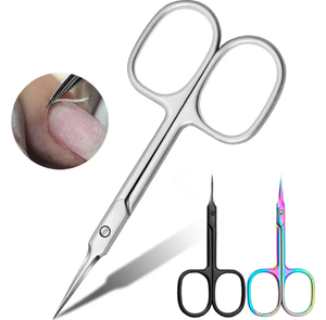 Outil de beauté personnalisé professionnel ciseaux de manucure pince à cuticules incurvée en céramique pour l'élimination des peaux mortes soin des ongles en acier inoxydable - Product Image 6