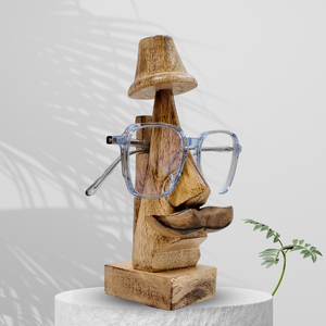 Soporte de Madera para Gafas con Diseño de Bigote, para Exhibición y Almacenamiento de Lentes - Product Image 3