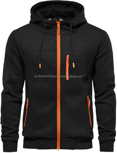 Chaqueta de lana de manga larga con cremallera para hombre, Sudadera con capucha de invierno Y2K, sudaderas con capucha de algodón 100% teñidas personalizables para hombre, bordadas - Product Image 2