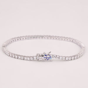 Nouvelle Lumière De Luxe Fabriqué À La Main Minorité Exquise Notre Collection Style Bracelet S925 Argent Tennis Bracelet Lab Cultivé Diamant - Product Image 6