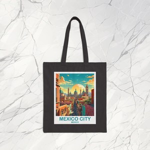 Bolsa de lona de viaje para mujer, recuerdo de la Ciudad de México, regalo, T2NA_MEMC1 - Product Image 3