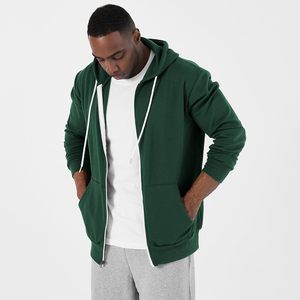 Zipper Hoodie 100% Cotton Lined Stonewashed Digital Printed 3D Embroidery - Product Image 1