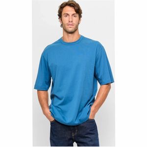 เสื้อยืดโอเวอร์ไซส์สำหรับผู้ชายเสื้อสตรีทแวร์ผ้าฝ้ายหนาเปิดไหล่ปล่อย GSM 240 - Product Image 1