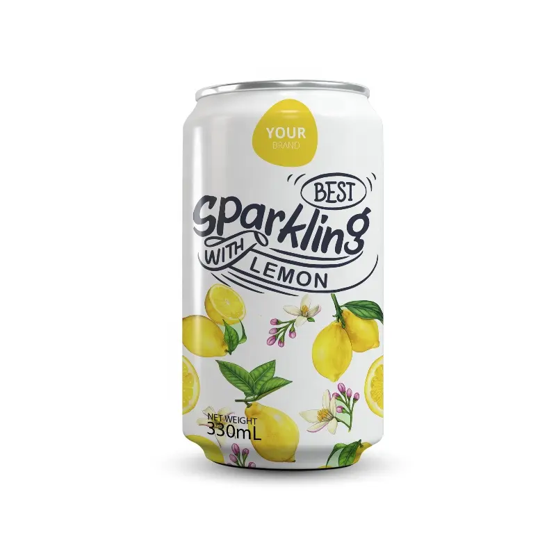 High Quality Delicious Carbonated Water With Fruit Flavor 330ml Can From Vietnam Free Sample