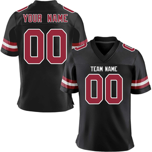 Nueva camiseta personalizada en blanco de fútbol americano, Camiseta deportiva atlética de malla, camiseta de Rugby, uniformes, camiseta - Product Image 1