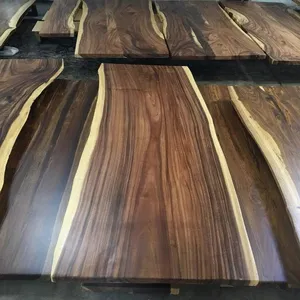 Prezzo all'ingrosso grado AB Live edge lastre di legno massello di Acacia per sala da pranzo direttamente dalla fabbrica Viet wood