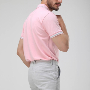 Polos de bonne qualité avec impression personnalisée pour hommes Nouveau design Polo à manches courtes 100% coton brodé pour hommes - Product Image 3