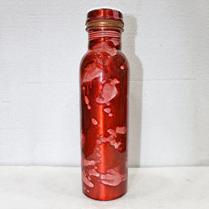 กระติกน้ำทองแดงและทองเหลืองงานฝีมือขนาด400มล. ภาชนะใส่เครื่องดื่มที่มีประโยชน์ต่อสุขภาพแบบโบราณบริสุทธิ์ - Product Image 6