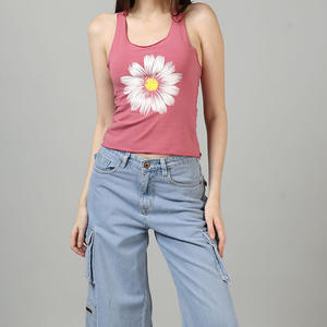 Camiseta sin mangas ligera para mujer, camiseta sin mangas de secado rápido, nueva moda para mujer, camisetas sin mangas para uso en puerta, camisetas sin mangas de Color rosa, comodidad - Product Image 2