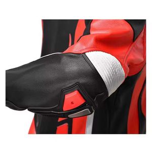 Recién llegado, trajes de carreras de motos de cuero transpirables personalizados en Color naranja y negro, impermeables y cómodos para todas las estaciones - Product Image 5