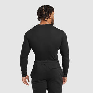 T-shirt à manches longues hommes 100% coton de haute qualité coton col rond avec des graphiques personnalisés en gros t-shirt taille personnalisée - Product Image 4