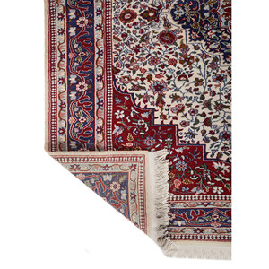 Alfombras de Lana Anudadas a Mano Gulnar Ivory-Skwl-334, Rectangulares con Medallón de 10 mm de Grosor, para Sala de Estar, Dormitorio, Habitaciones Juveniles, Hechas a Mano en Tabriz - Product Image 5