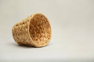 ตะกร้าสานทรงกลมทำด้วยมือใส่น้ำรอบผักตบชวา - Product Image 5