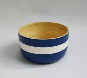Bols bleus de haute qualité bol de service à salade en bambou filé ensemble de vaisselle en gros de haute qualité fabriqué au Vietnam - Product Image 3
