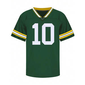 Maillot de football américain personnalisé fabriqué en usine, manches courtes, respirant, séchage rapide, 100 % polyester, qualité supérieure - Product Image 2