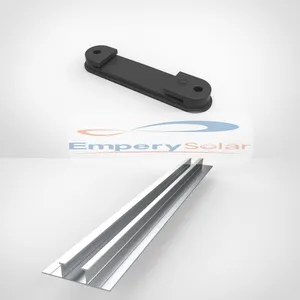Empery Solar Mounting Rail Factory Supply Natural Silver Solar Panel Mounting Aluminum Rail for Roof Structure