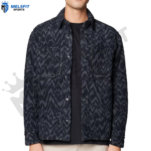 Vestes d'hiver pour hommes à manches longues, en polaire personnalisée, couleur unie, chaudes, coupe-vent, respirantes, écologiques, avec logo sur le devant - Product Image 5