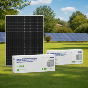 Panneau solaire monocristallin PERC à demi-cellules Solarman SM-315-60MC certifié TUV avec façade en verre, emballé sur palette pour système solaire domestique - Product Image 3