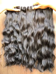 Exportación 100% crudo sin procesar templo indio donante único cutícula completa alineada máquina doble trama extensión de cabello humano al por mayor - Product Image 2