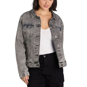 Trendy <b>Quilted</b> Breathable Woven Denim Jacket for Women Oversized Bomber Outerwear Casual Streetwear Nylon Factory Direct Price - Product Image 5