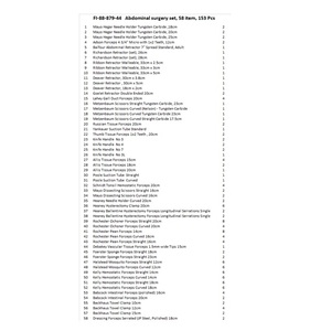 Boîte de chirurgie abdominale, ensemble de dilatateurs utérins Hegar, ensemble d'instruments manuels avec étui en cuir - Product Image 2