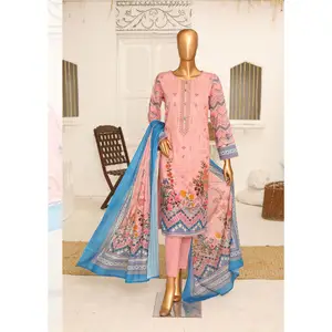 Modern Fashion Designer Indian Pakistani Lawn Cotton 3 Piece Suits Available on Wholesale Price women lawn cotton suit