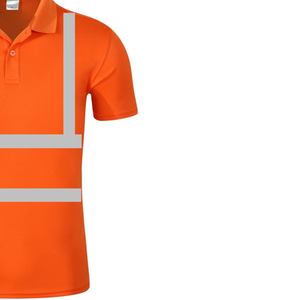 T-shirt de sécurité réfléchissant à haute visibilité bleu marine, manches longues, chemises de travail de construction avec réflecteur en forme de flèche, logo personnalisé - Product Image 6