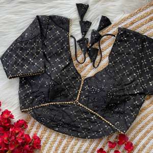 Look élégant Collection Premium Couleur étonnante Nouveau Designer Mono Soie Avec Séquence Travail blouse Femme Fabricant De Mode - Product Image 3