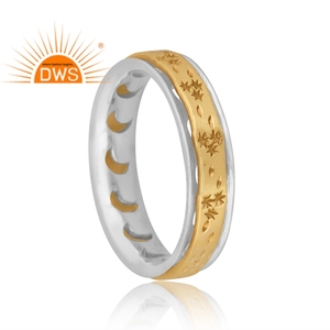 Latest Handmade Design Sterling <b>Silver</b> Brass Set <b>Spinner</b> Band <b>Ring</b> <b>Silver</b> Jewelry Manufacturer - Product Image 4