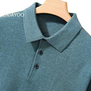 เสื้อยืดคอปกคอตตอนสำหรับผู้ชาย, เสื้อยืดสีพื้นแขนสั้นฟิตเนสวิ่งกีฬาฤดูร้อน - Product Image 2