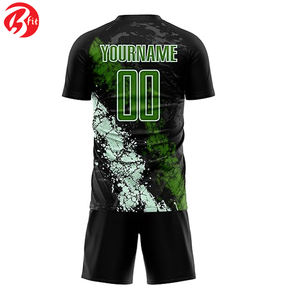 Adults Short Sleeve Soccer Wear Uniform Set Team Training Top & <b>Shirt</b> Automated Cutting Football Jersey - Product Image 2