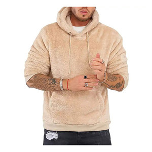 Wholesale Customized Fleece <b>Hoodie</b> for Men Warm <b>Sherpa</b> <b>Lined</b> Sweatshirt Basics Cotton Blended Made in Pakistan 2025 - Product Image 1