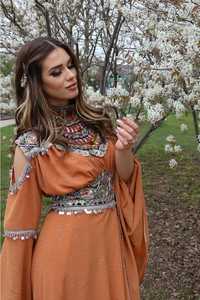 Nouveau bohème Banjara Tribal ethnique Vintage afghan Kuchi femmes longue Maxi robe manches élastiques modestes robes de soirée pour dames - Product Image 4