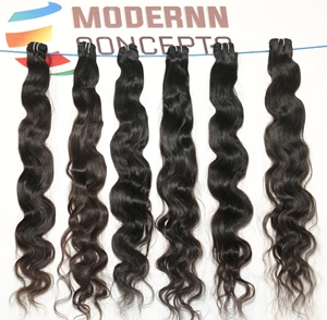 วิกผมคนจากอินเดียจัดทรงเป็นคลื่นสีธรรมชาติไม่ผ่านกระบวนการทางเคมี - Product Image 1